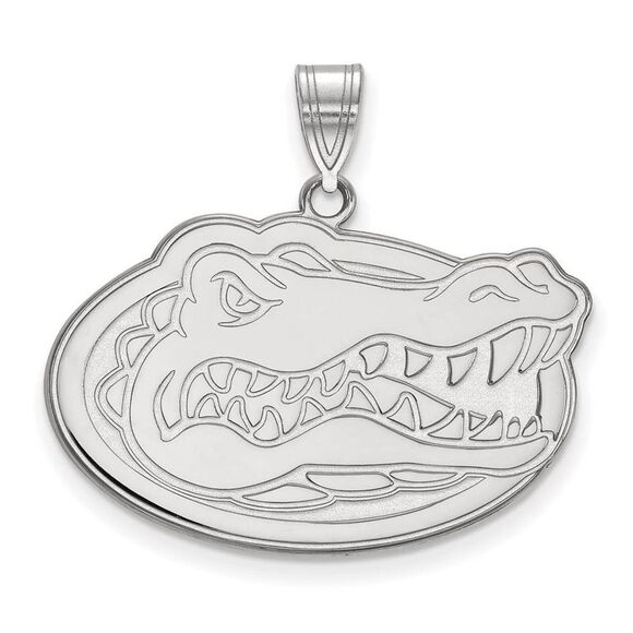 14k White Gold U of Florida Large Mascot Pendant